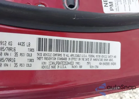 2014 Jeep Patriot Sport из США, поврежденный, VIN 1C4NJPBA7ED534453